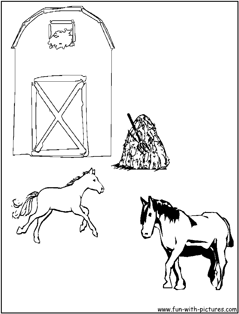 Stallion Mare Coloring Page 