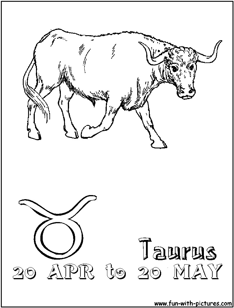 taurus coloring pages - photo #6