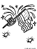 4thjuly Flag Coloring Page 