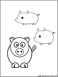 Cartoon Animal Picture Coloring Page15 
