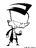 Dib Invaderzim Coloring Page 