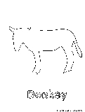 Donkey Coloring Page 