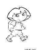 Dora The Explorer Coloring Page 