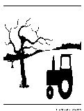 farm tractor silhouette