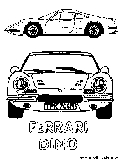 Ferrari Dino Coloring Page 