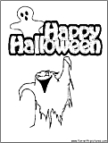 Halloween Spooks Coloring Page 