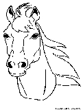 Horse Head Coloring Page 