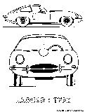 jaguar e type coloring page