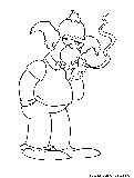 Krusty The Clown Coloring Page 