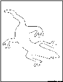 lizard outline coloring page