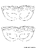 mardi gras mask with petal shaped border