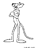 Pinkpanther Foldarms Coloring Page 