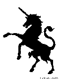 prancing unicorn silhouette