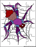 printable spider jigsaw