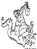 Puff Dragon Coloring Page 
