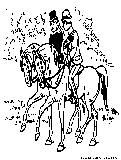 Riding Couple Coloring Page 