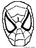 Spiderman Mask Coloring Sheet