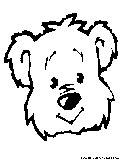 Teddy Face Coloring Page 