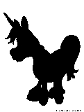 unicorn cartoon silhouette