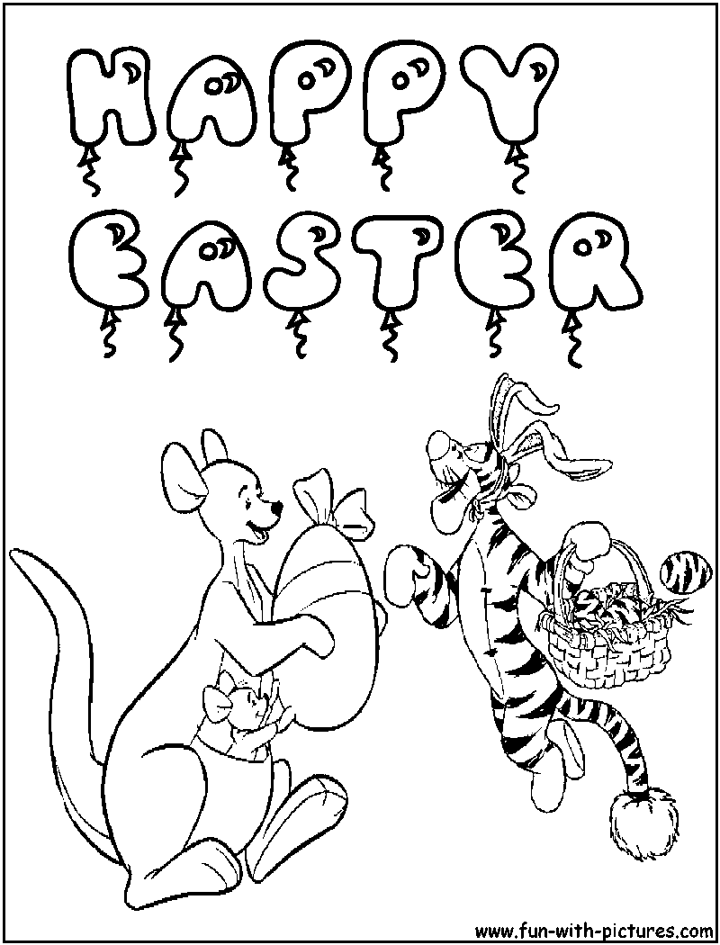 Tiggerroo Eastereggs Coloring Page 