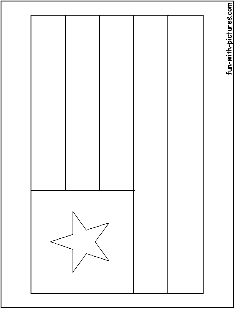 Togo Flag  Coloring Page