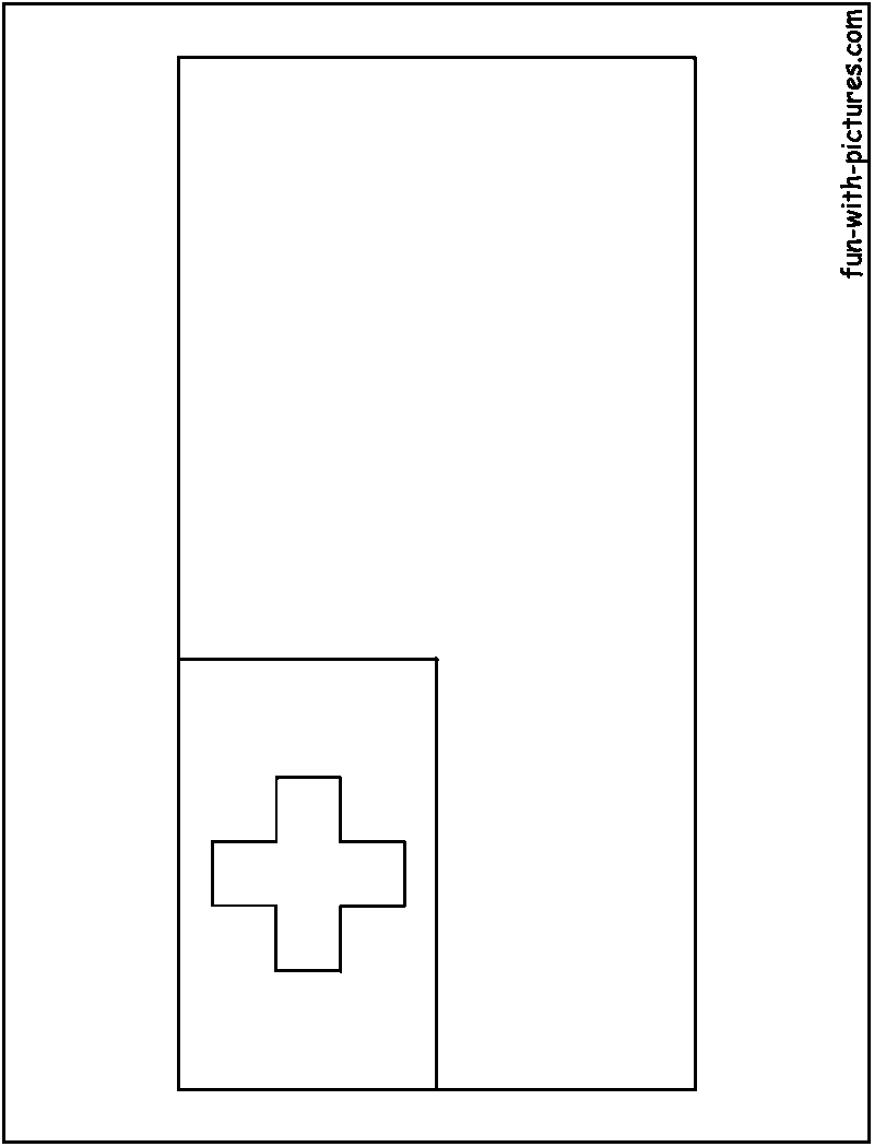 Tonga Flag  Coloring Page