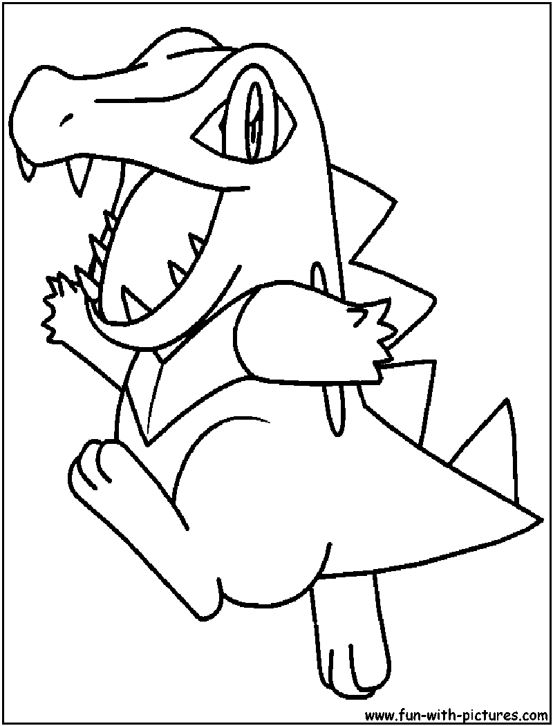 Totodile Coloring Page 