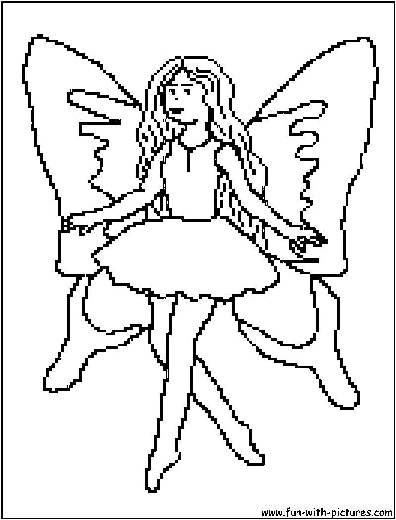Tranquility Fairy Coloring Page 