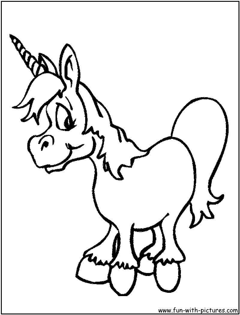 unicorn coloring pages cartoon - photo #23
