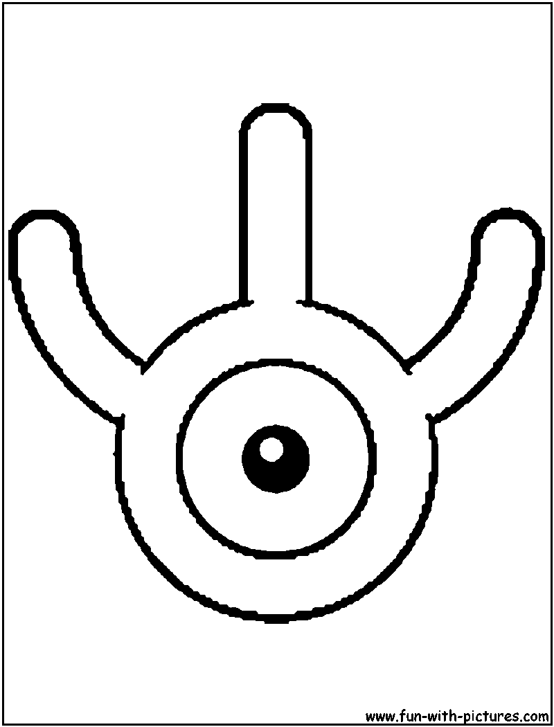 Unown W Coloring Page 