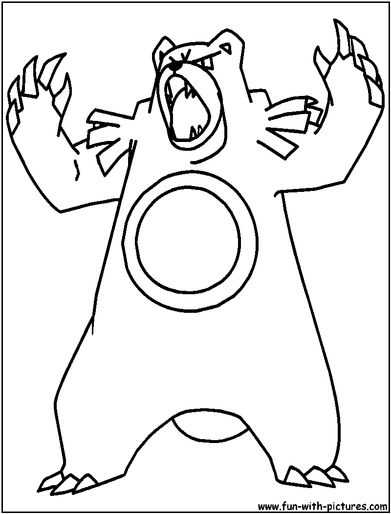 Ursaring Coloring Page 