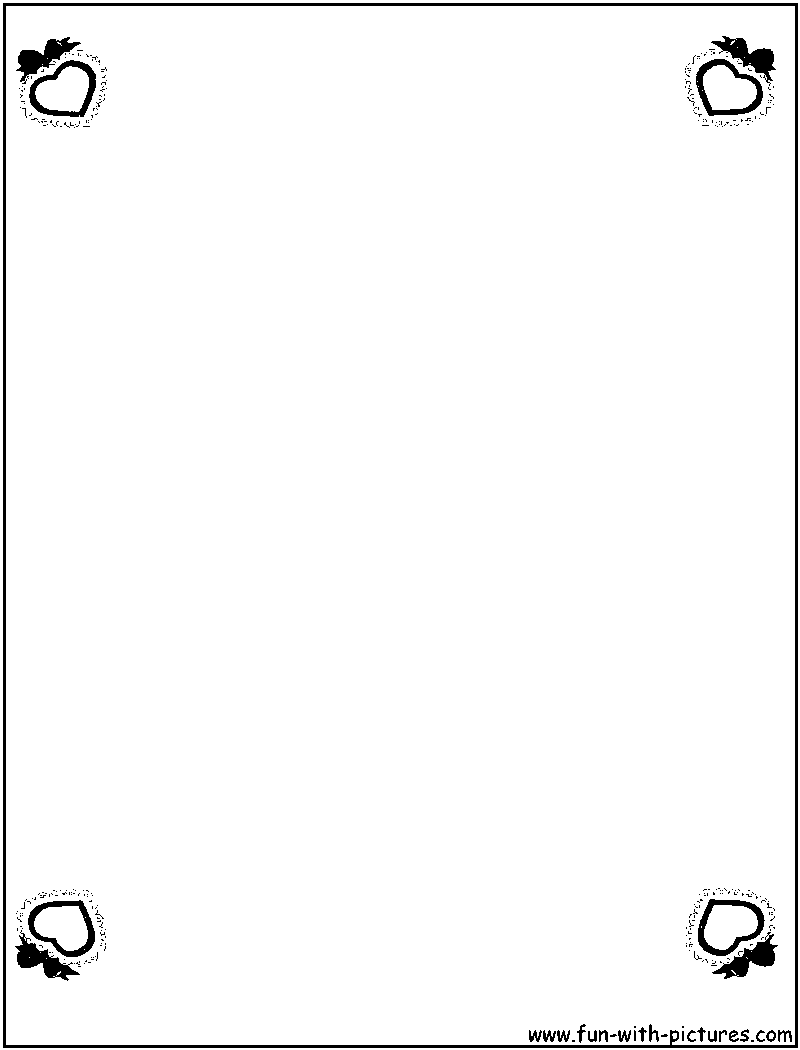 Valentine Corners Coloring Page 