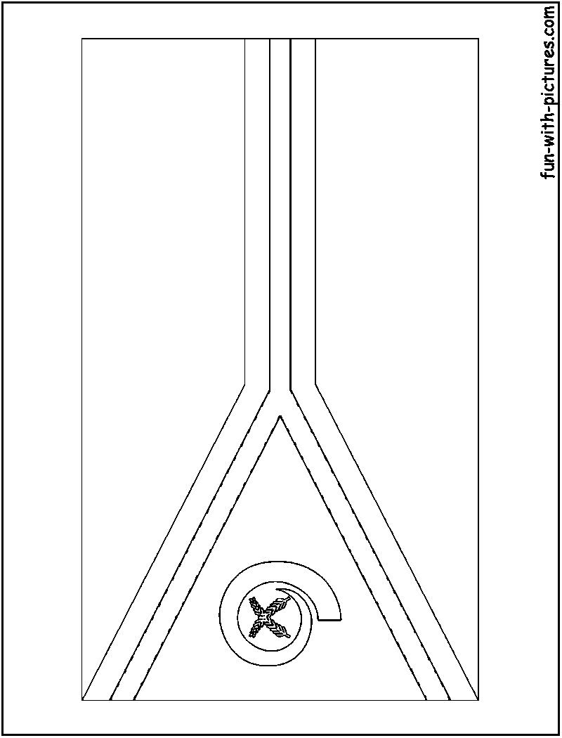 Vanuatu Flag  Coloring Page