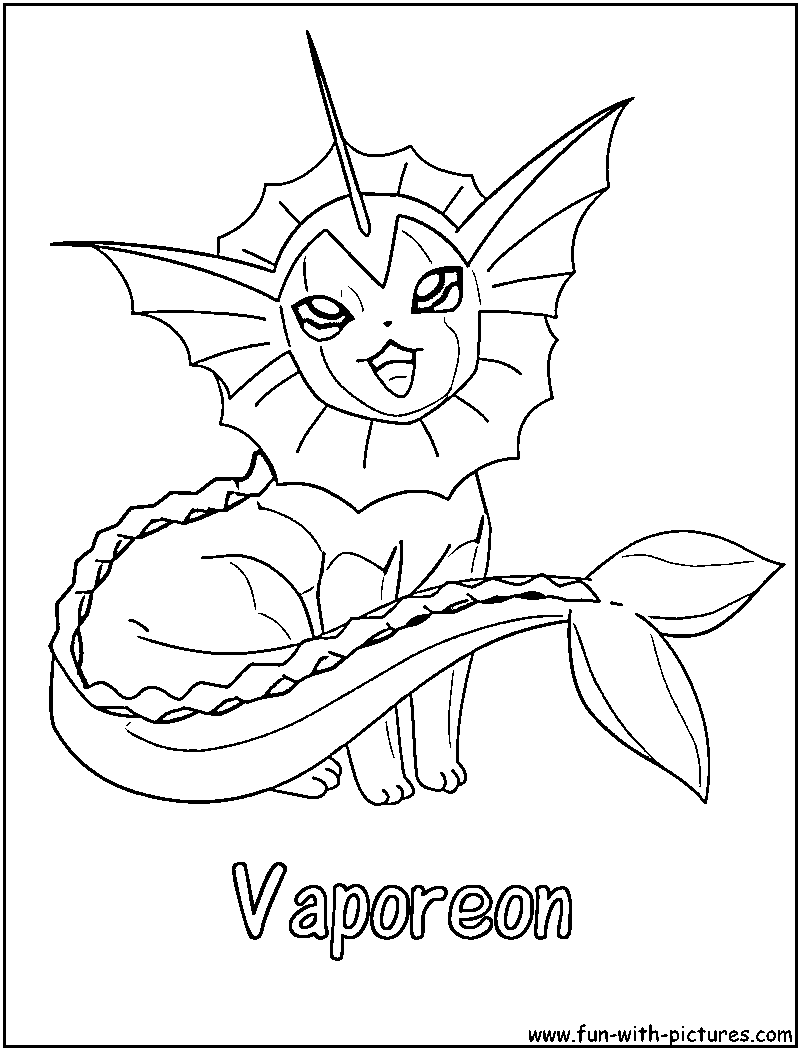 eeveelutions vaporeon coloring pages - photo #27