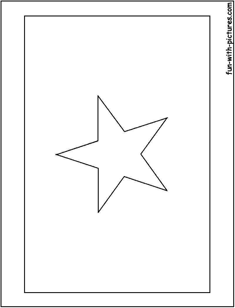Vietnam Flag  Coloring Page