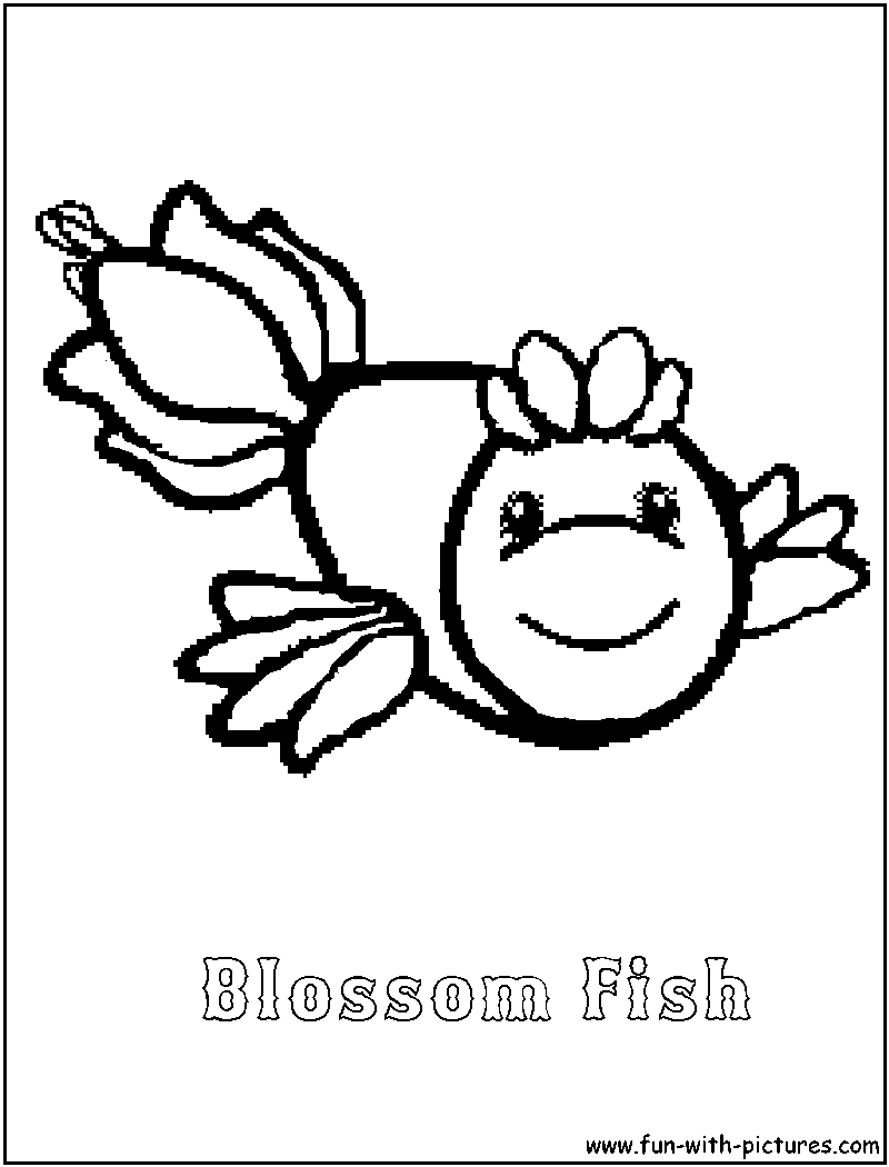 Webkinz Blossomfish Coloring Page 