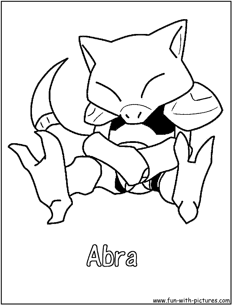 Abra Coloring Page