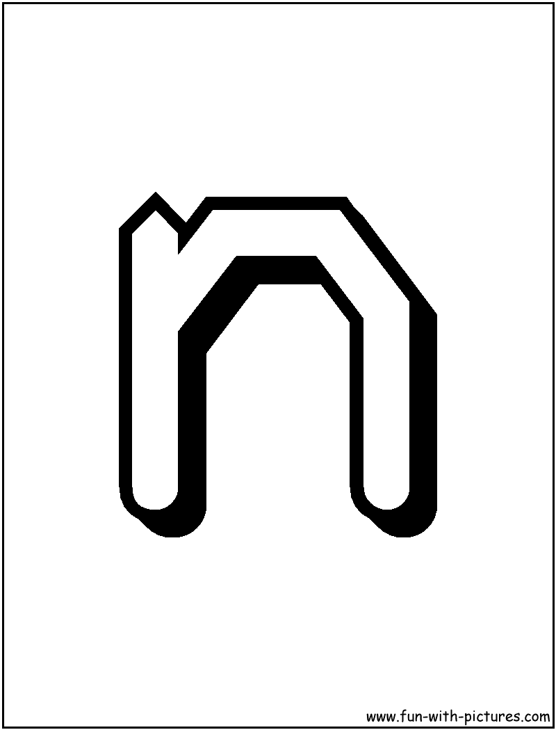 Alphabet Letter N Coloring Page