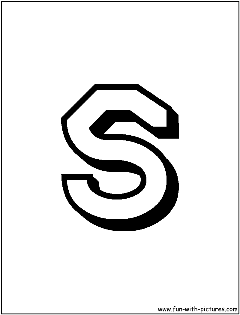 Alphabet Letter S Coloring Page 