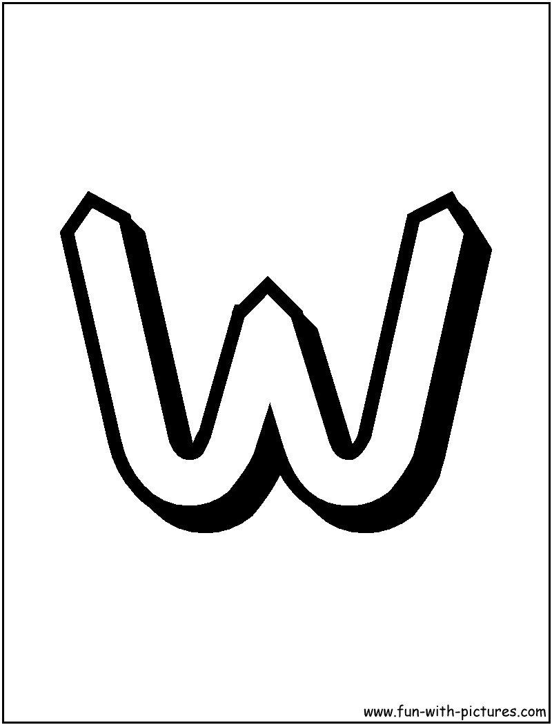 Letter W Coloring Pages Printable