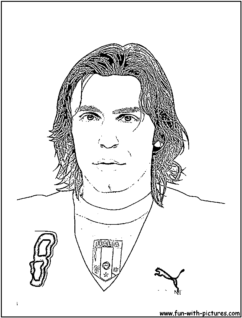 Andrea Pirlo Coloring Page 