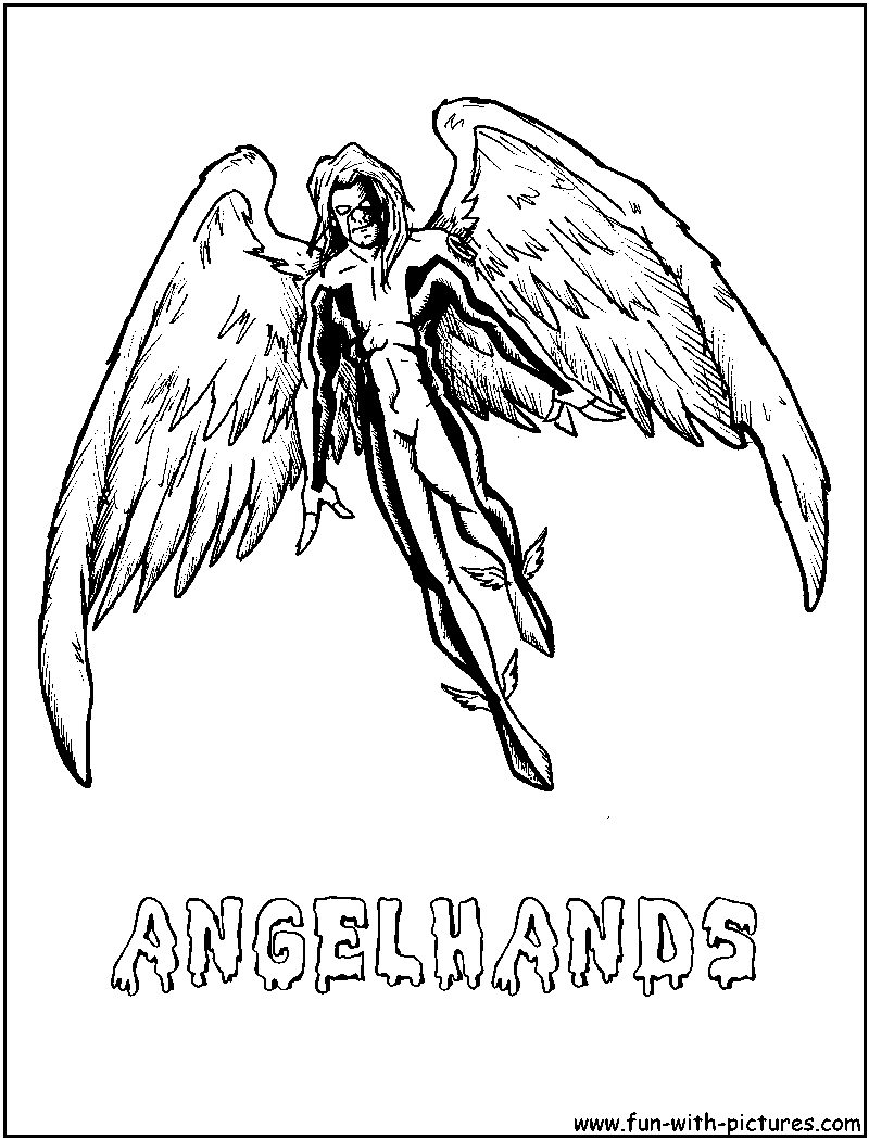 Angelhands Coloring Page