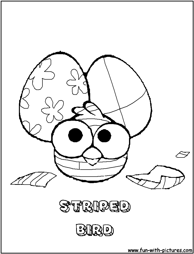 Angrybirds Stripedbird Coloring Page 