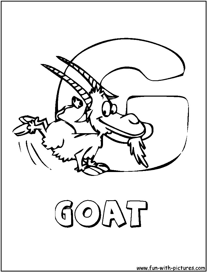 Animal Alphabets G Coloring Page 