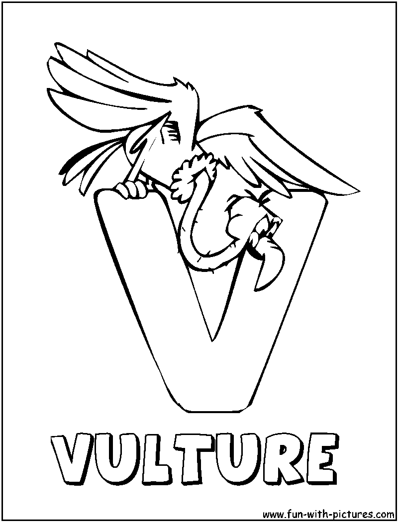 Animal Alphabets V Coloring Page 
