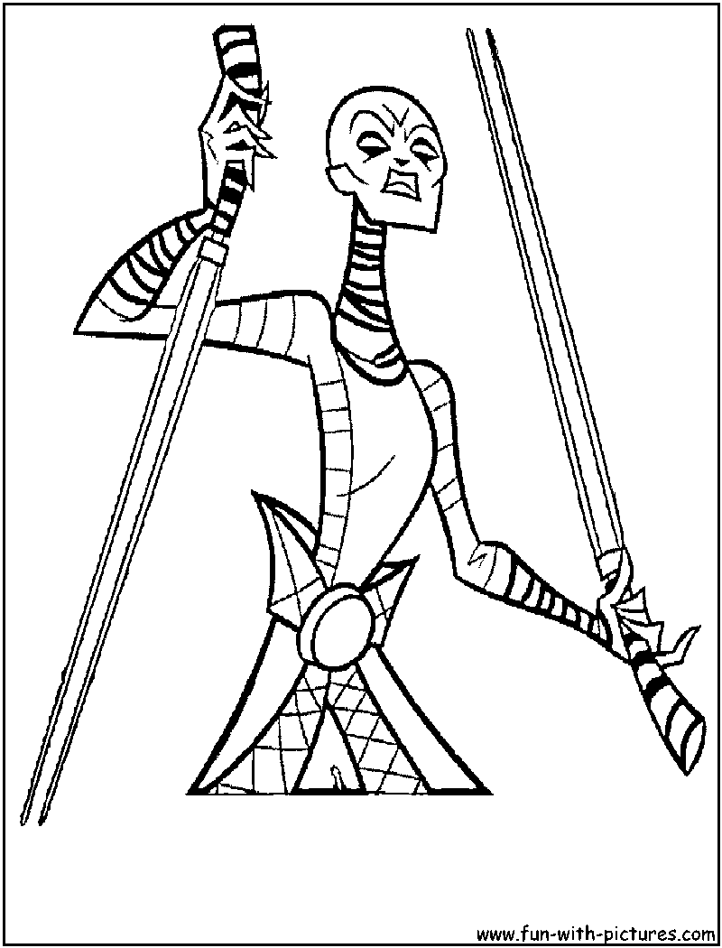 Asajj Ventress Coloring Page 