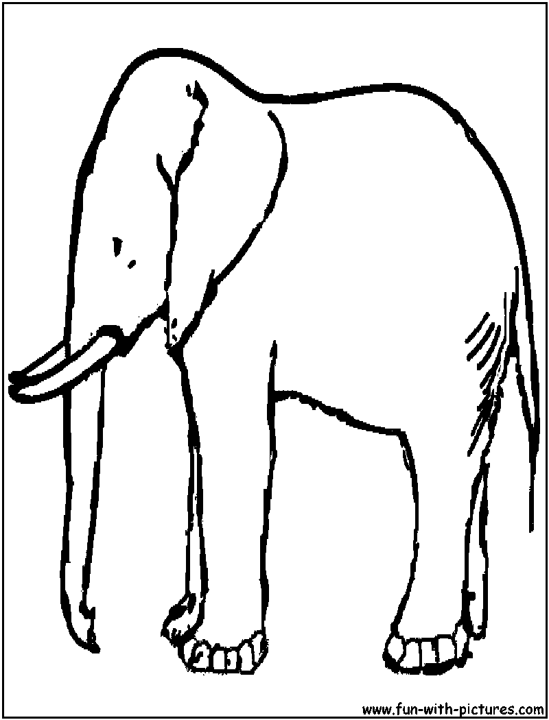 Asian Elephant Coloring Page 