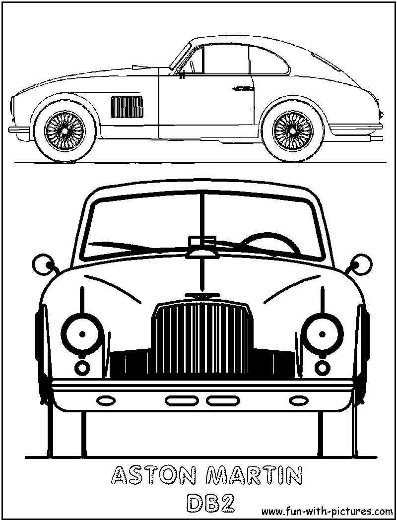 Astonmartin Db2 Coloring Page 