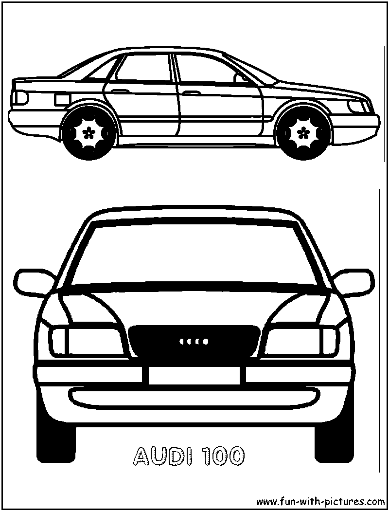 Audi 100 Coloring Page 