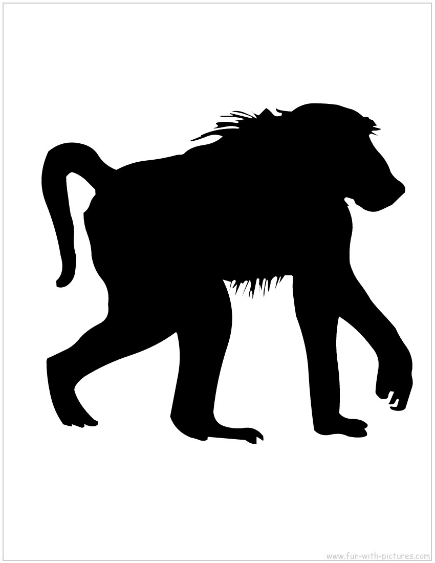 Baboon Silhouette